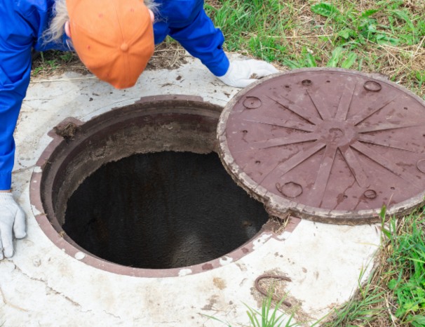 Man Checking the Septic Tank - Triple-T